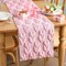 Pink Tulip Table Runner 13 x 72 Inch Soft Plush Faux Fur Jacquard Spring Table Runner Seasonal Summer Floral Kitchen Dining Decoration for Home Indoor Outdoor Party Decor
